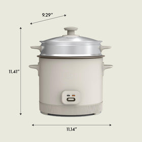 BELLA meal-prep-ready rice cooker supports batch cooking.