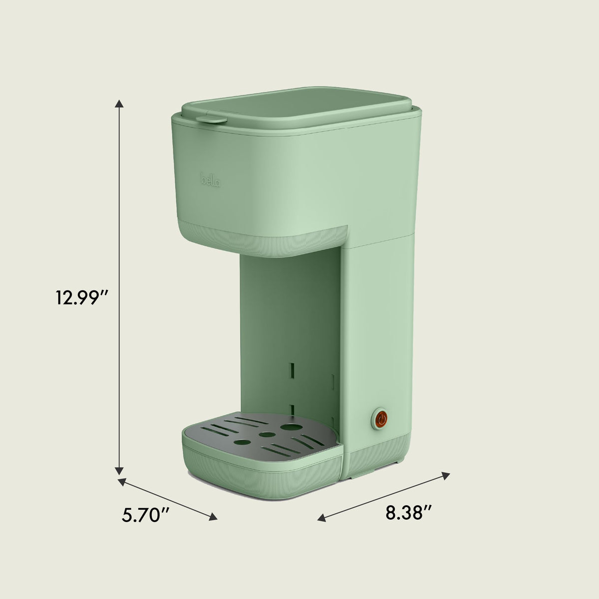 Bella one-touch brew system for quick, convenient coffee moments