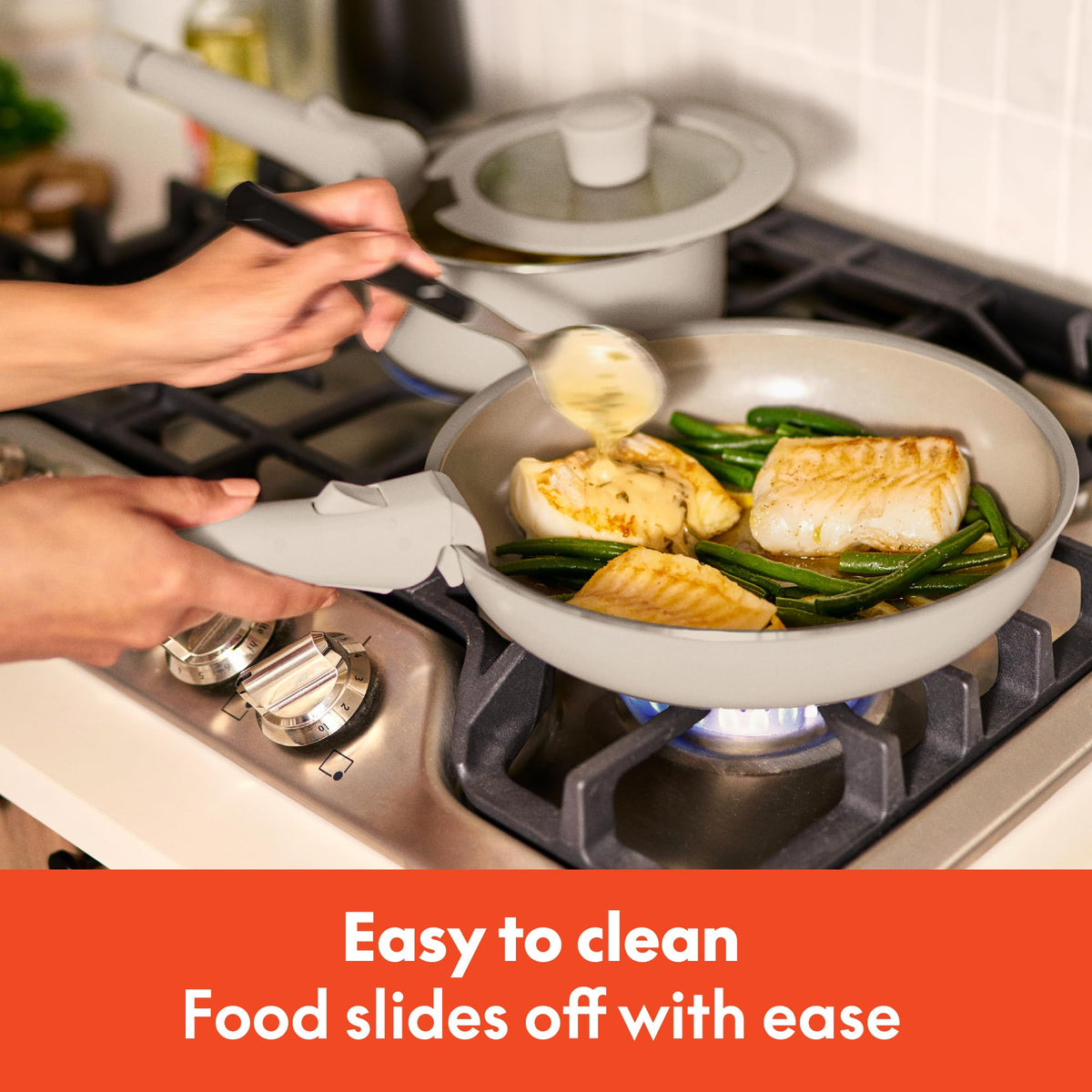 BELLA oven-safe up to 325°F for oven finishes.