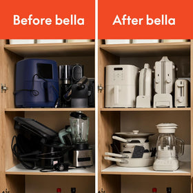 Compact plum design fits stylishly in small kitchens.