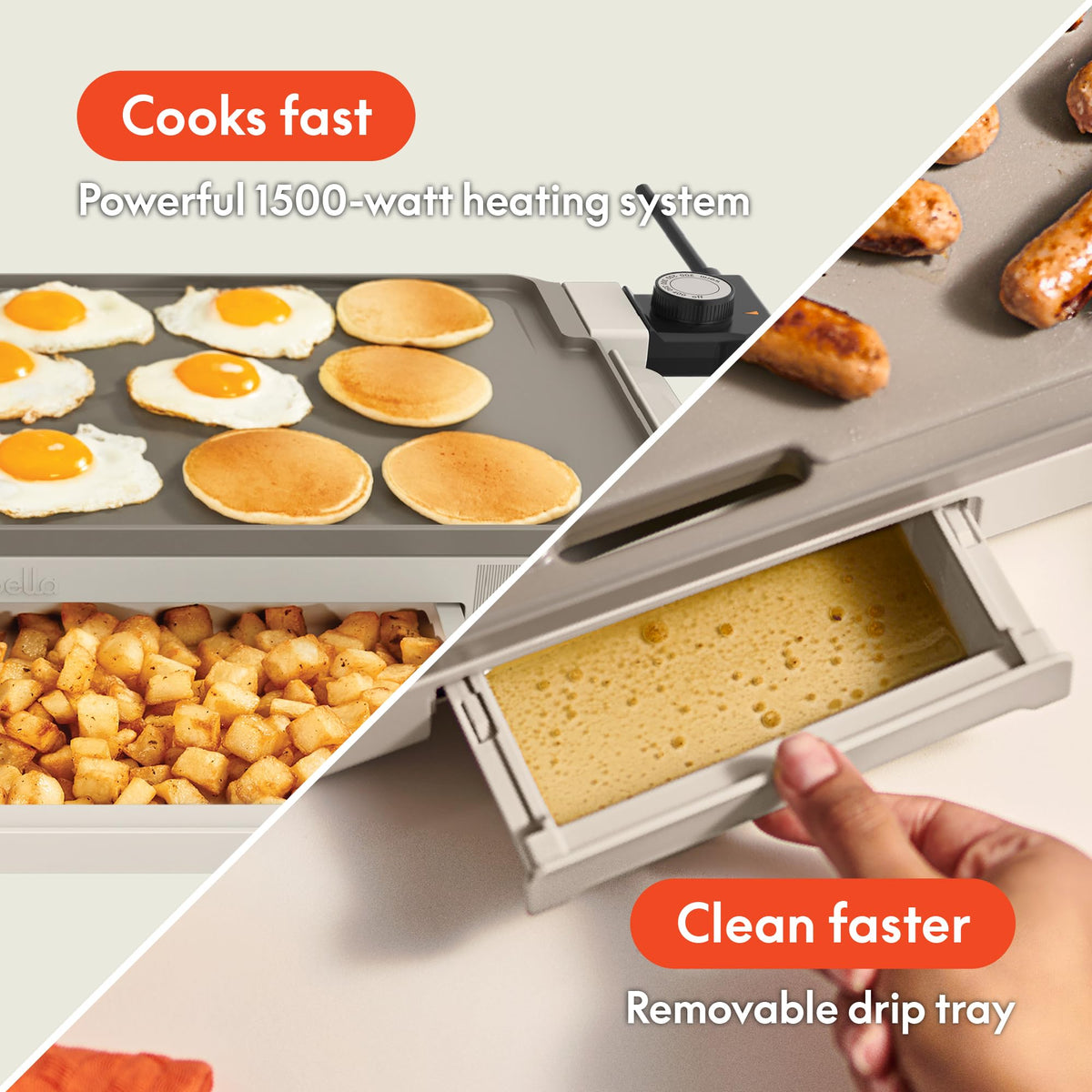Bella removable temperature probe for precise cooking control.