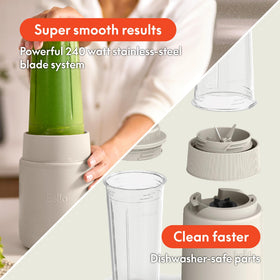 BELLA Rocket Blender Boost emulsifying-blade enables smooth sauces and blended ingredients.