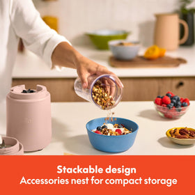 Bella Rocket Blender to-go lid enables travel-friendly smoothies.