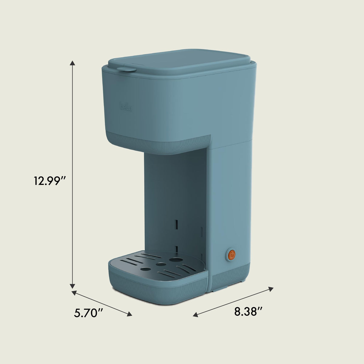 Bella single-serve coffee maker Dishwasher-safe accessories simplify cleanup