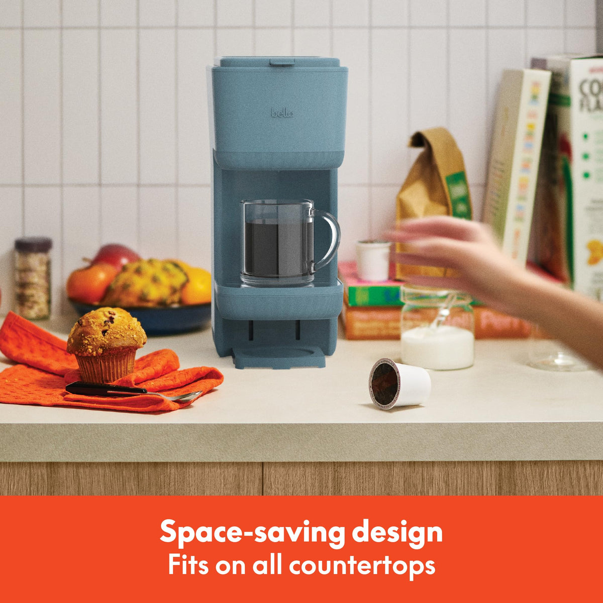 Bella single-serve coffee maker Pod-and-ground compatibility for flexible brewing