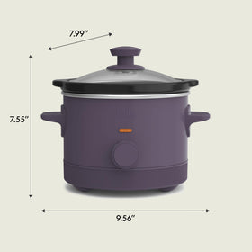 Bella 1.5qt slow cooker plum color adds style to a cozy kitchen