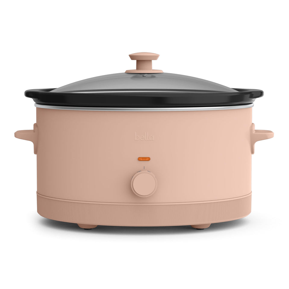 Bella 6qt slow cooker in Blossom finish ready for family meals and batch cooking.