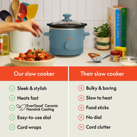 BELLA cool-touch handles provide safe lifting during serving.