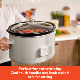 Bella slow cooker temperature control offers low, medium, high precision