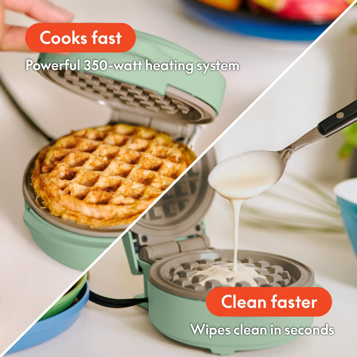BELLA cool-touch handle keeps fingers safe during cooking.