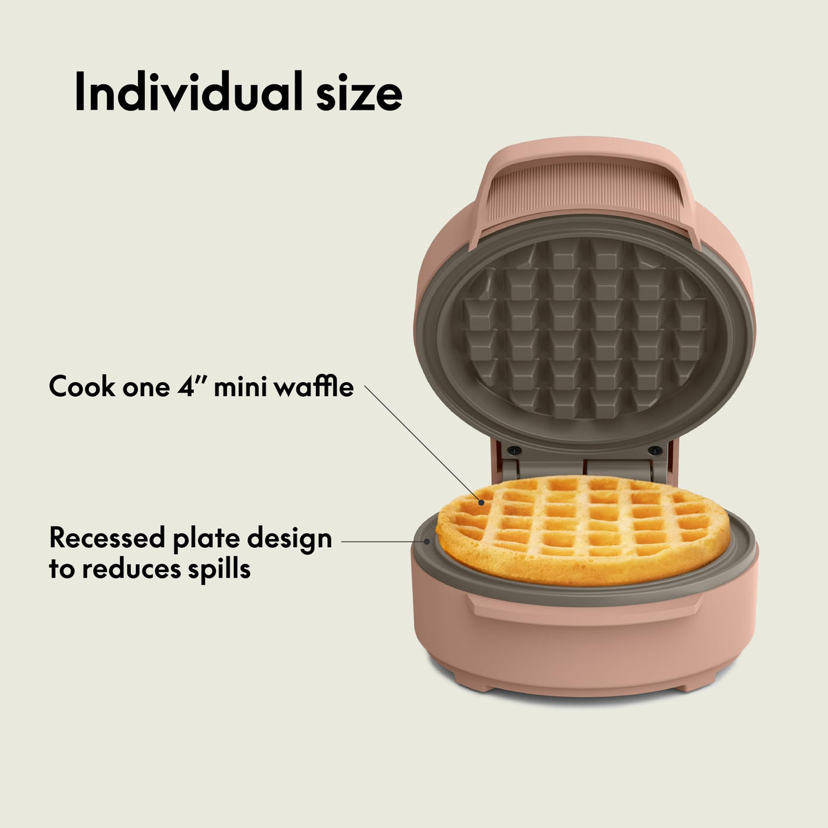 Interchangeable plates expand Bella Waffle Maker options for shapes.