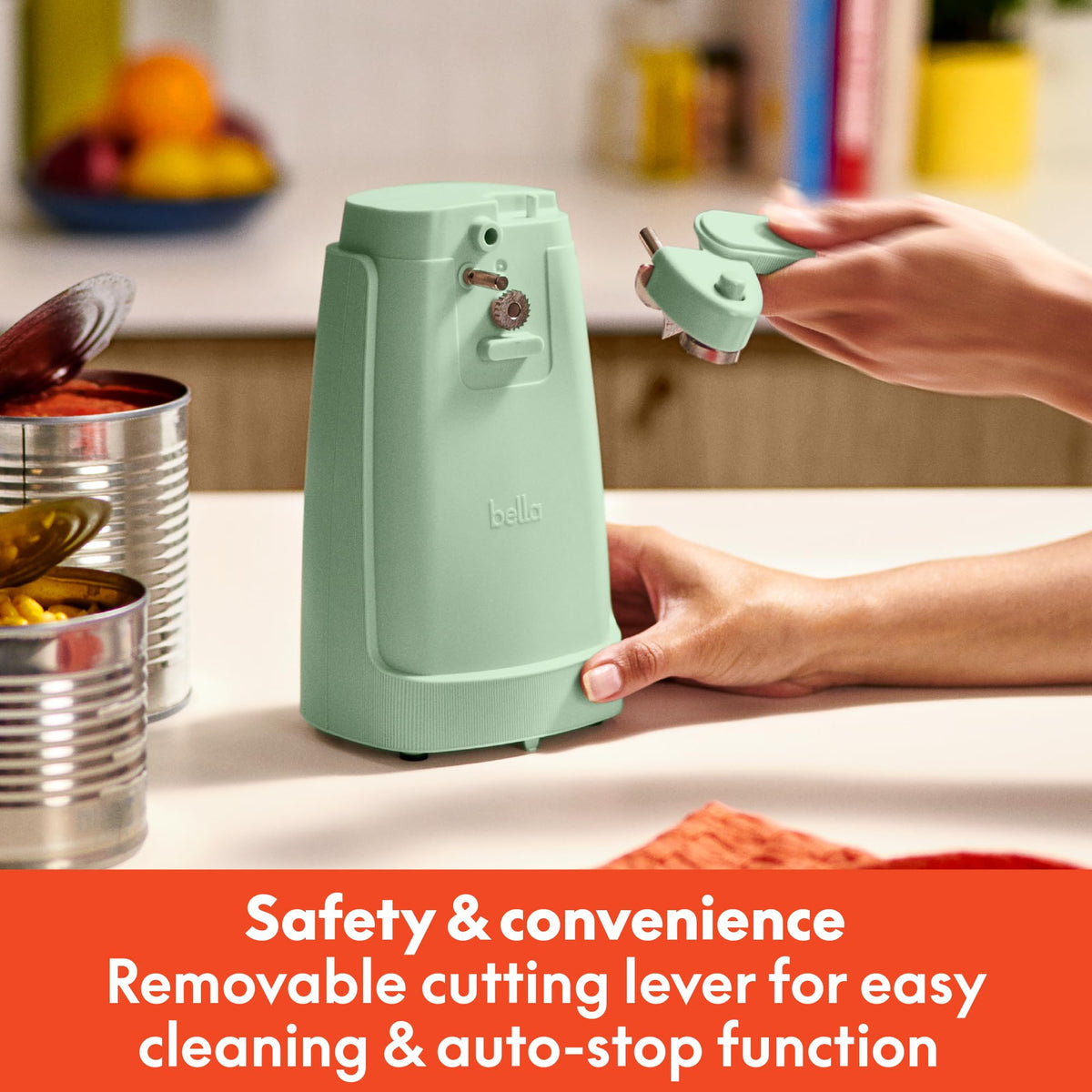 BELLA stainless steel blade ensures durable cutting performance