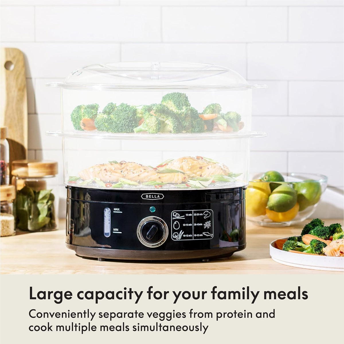 BELLA steamer baskets are dishwasher-safe for effortless cleanup.