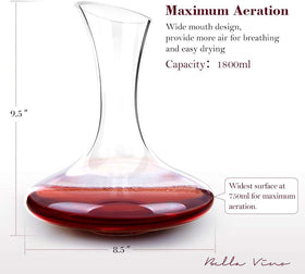 Bella Vino cleaning-friendly flared mouth reduces scrubbing after use