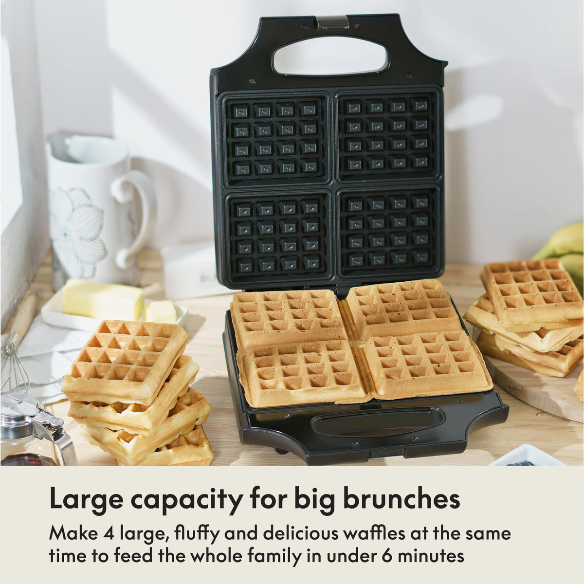 Bella waffle iron compact vertical storage saves counter space