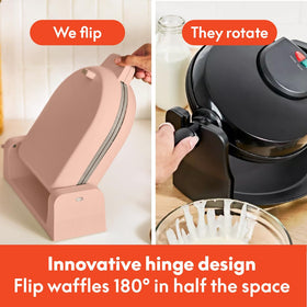 BELLA waffle-maker 180° flip-action enables even browning every time