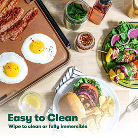 BELLA XL griddle removable probe supports accurate temperature monitoring