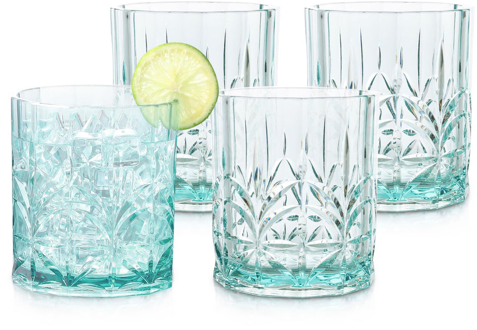 Bellaforte Myrtle Beach shatterproof tumbler with crystal-cut finish for cocktails.