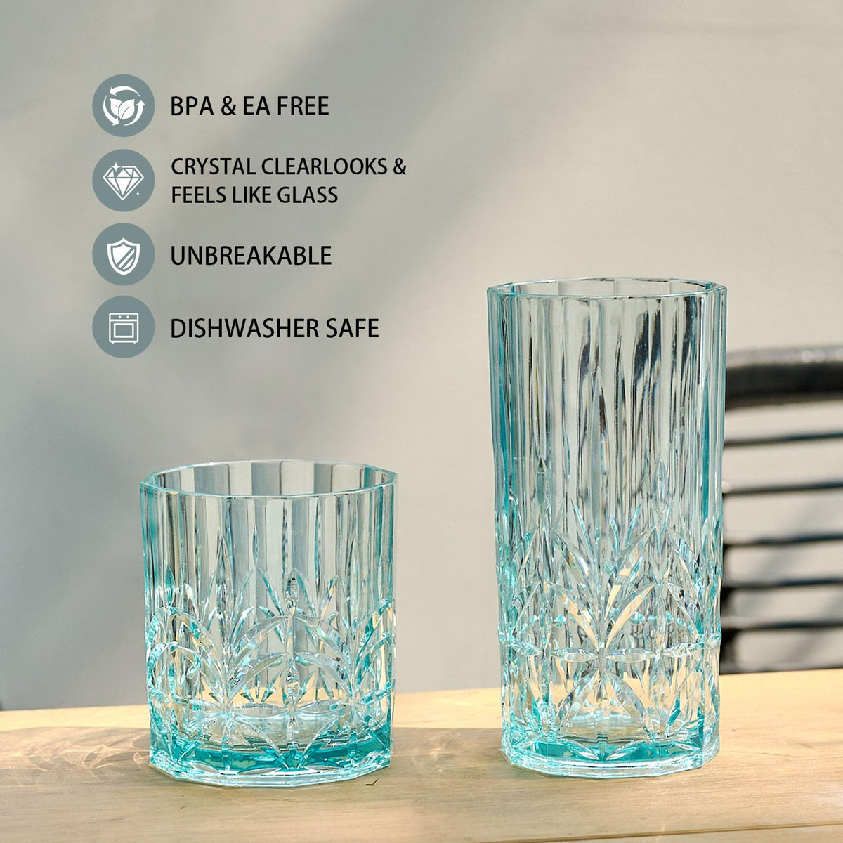 Bellaforte unbreakable durable Tritan tumbler for outdoor use.