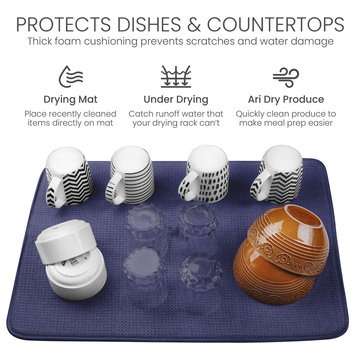 Bellemain 3-ply design with odor-resistant core supports daily drying.