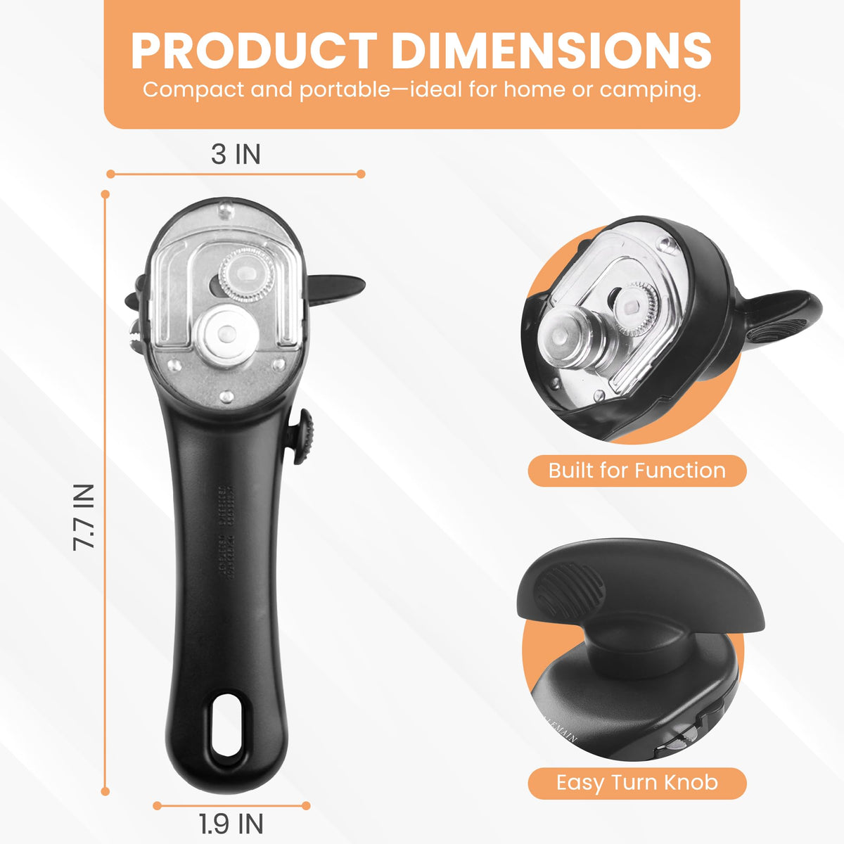 Bellemain ergonomic comfort grip enables easy turning and control