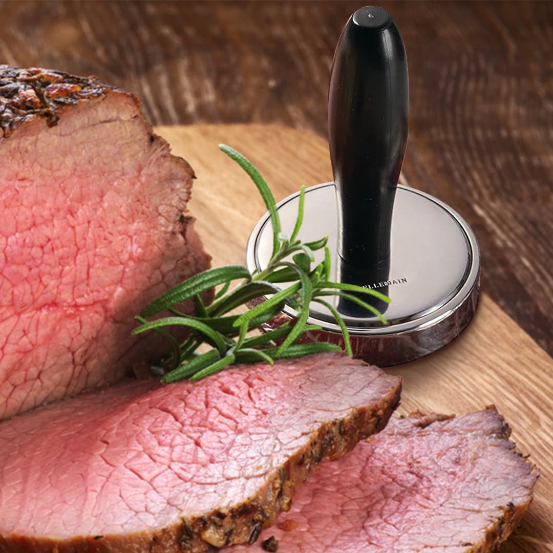 Bellemain kitchen mallet for tenderizing thick cuts before grilling or searing.