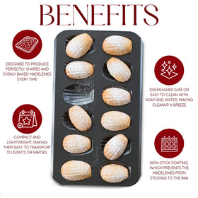 Bellemain pan releases delicate cookies cleanly with the nonstick surface.