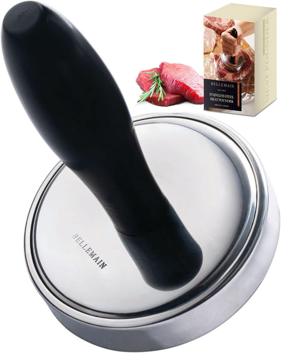 Bellemain meat-pounder with ergonomic handle for comfortable, non-slip flattening.