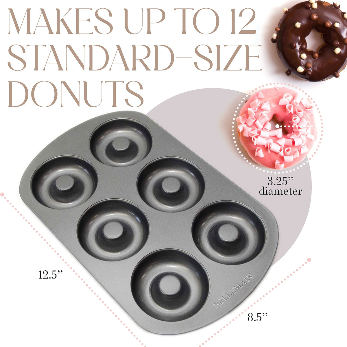 Bellemain Premiere nonstick coating ensures easy release and quick cleanup after baking.
