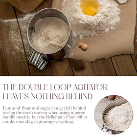 Bellemain double-loop agitator design guarantees thorough ingredient flow.
