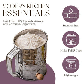 Bellemain sifter with lid offers convenient storage and cleaner countertops.