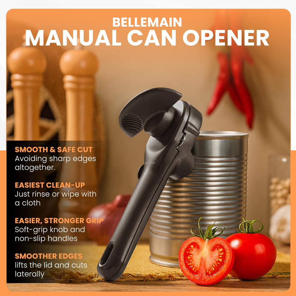 Bellemain smooth edge design prevents sharp edges during use