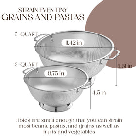 Bellemain stainless steel colander, dishwasher safe, built to last in busy kitchens.