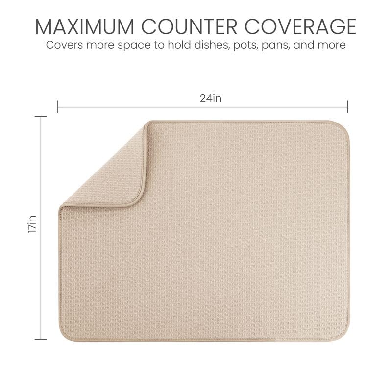 Bellemain XL dish mat highlights honeycomb weave for fast drying