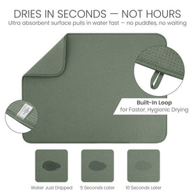 Bellemain XL dish mat protects delicate glassware and counters.