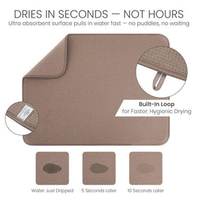 Bellemain XL dish mat 3-ply design with odor resistance