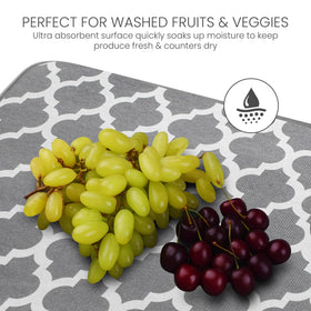 Bellemain XL dish mat uses a 3-ply design with foam core to resist odors.