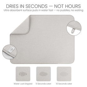 Bellemain XL dish mat absorption-capacity test demonstrates thick, durable layering