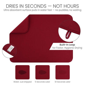 Bellemain XL dish mat protects countertops and cushions delicate glassware from scratches