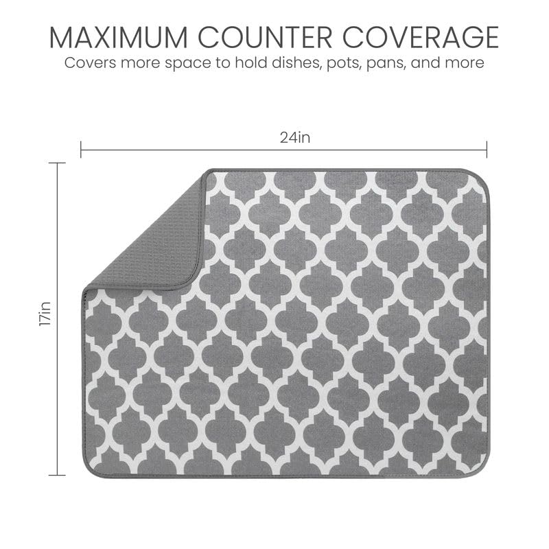Bellemain XL dish mat shows honeycomb weave for superior moisture handling.