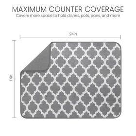 Bellemain XL dish mat shows honeycomb weave for superior moisture handling.