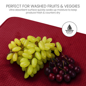 Bellemain XL dish mat 3-ply design absorbs moisture efficiently