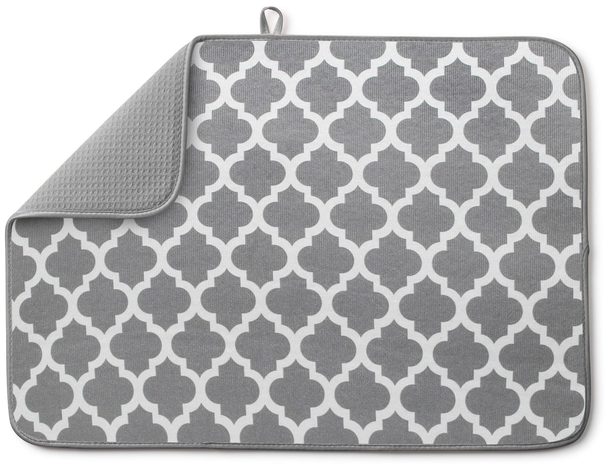 Bellemain XL dish mat with trellis absorption for quick drying and surface protection.