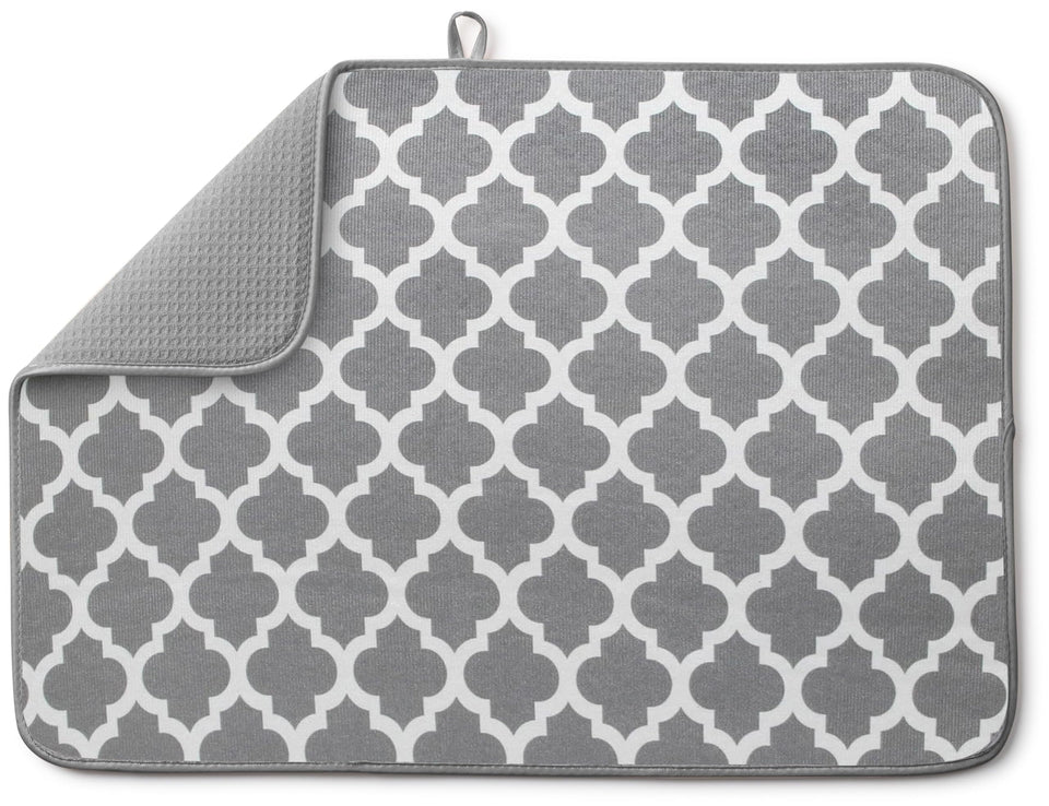 Bellemain XL dish mat with trellis absorption for quick drying and surface protection.