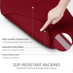 Bellemain XL dish mat washable microfiber core stays fresh and resists odors after washing