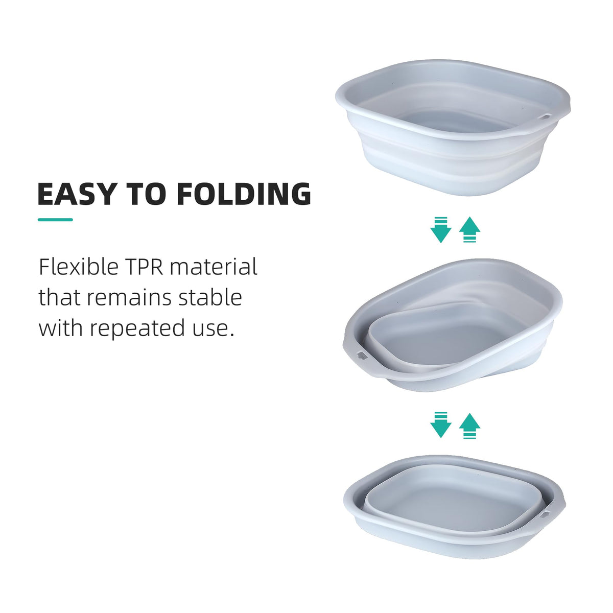 Bellglee durable BPA-free PP+TPR wash basin material