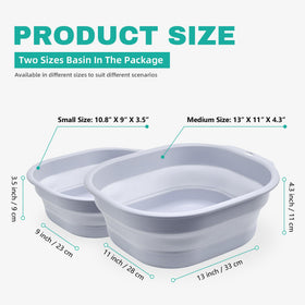 Bellglee small collapsible wash basin full view compact for tight storage