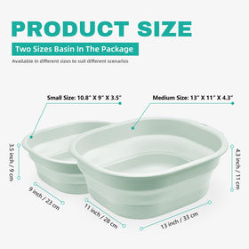 Bellglee collapsible wash basin small size enables compact storage at home or camping.
