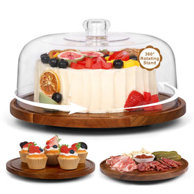 Bellsal 12-inch cake stand with acrylic dome lid for elegant dessert display