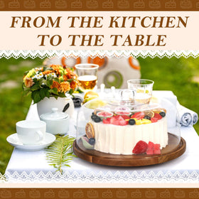 Bellsal dessert serving tray with lid for party-ready displays